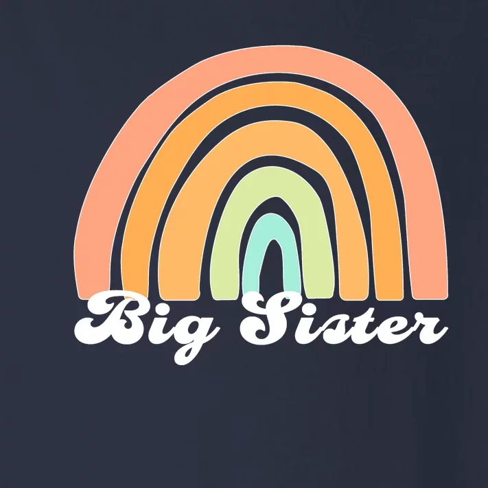 Retro Rainbow Big Sister Sibling Reveal Announcement Toddler Long Sleeve Shirt