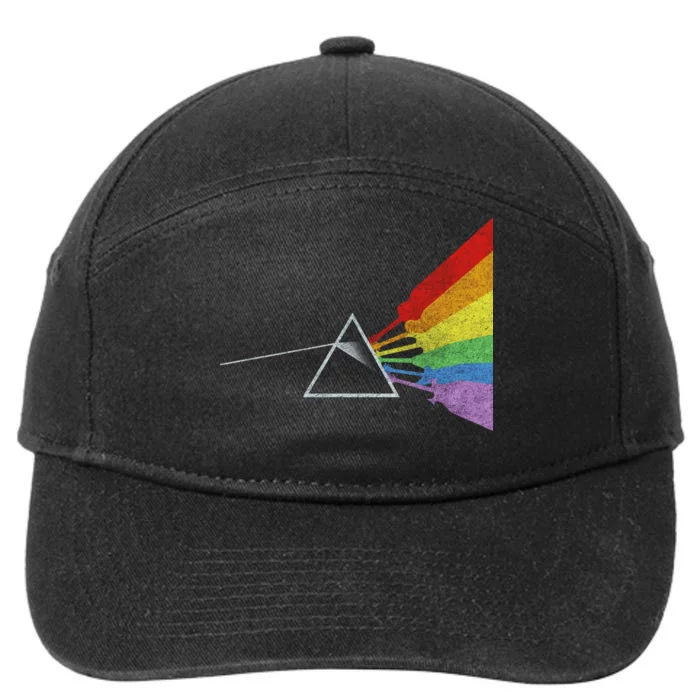 Retro Rainbow Guitars 7-Panel Snapback Hat