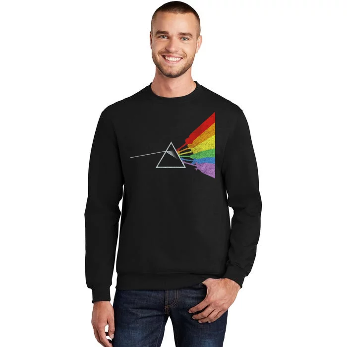 Retro Rainbow Guitars Tall Sweatshirt