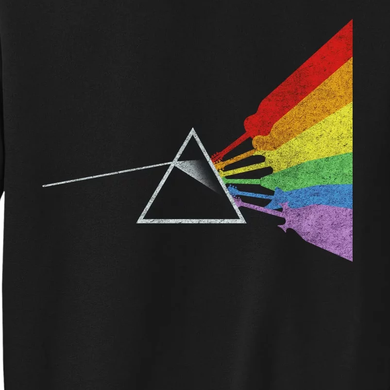 Retro Rainbow Guitars Tall Sweatshirt