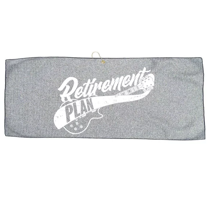 Retro Retirement Plan Guitar Large Microfiber Waffle Golf Towel