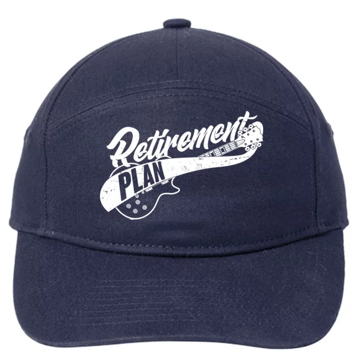 Retro Retirement Plan Guitar 7-Panel Snapback Hat