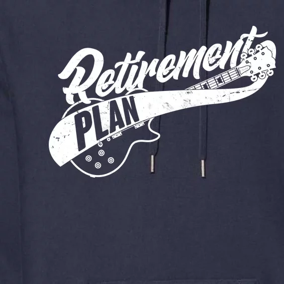 Retro Retirement Plan Guitar Premium Hoodie