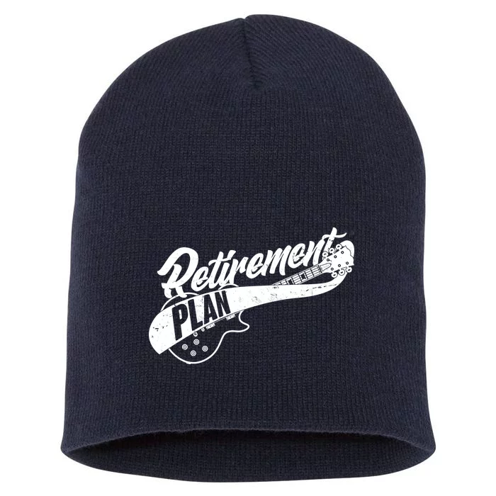 Retro Retirement Plan Guitar Short Acrylic Beanie