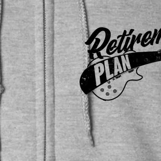 Retro Retirement Plan Guitar Full Zip Hoodie