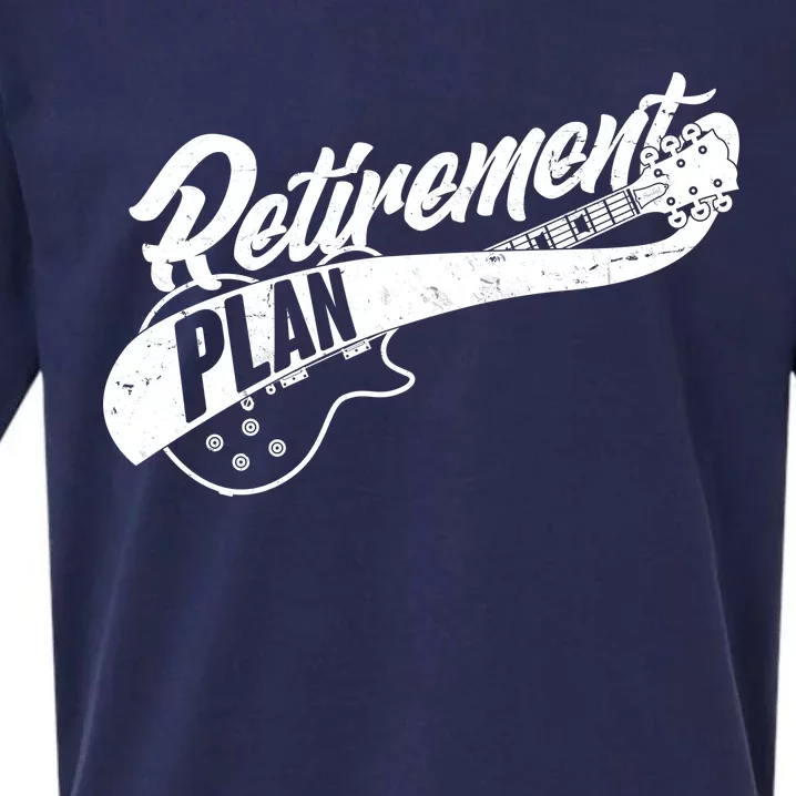 Retro Retirement Plan Guitar Sueded Cloud Jersey T-Shirt