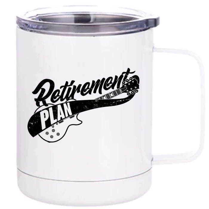 Retro Retirement Plan Guitar Front & Back 12oz Stainless Steel Tumbler Cup