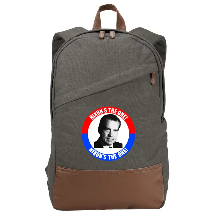 Retro Richard Nixon Nixon's The One Presidential Campaign Cotton Canvas Backpack