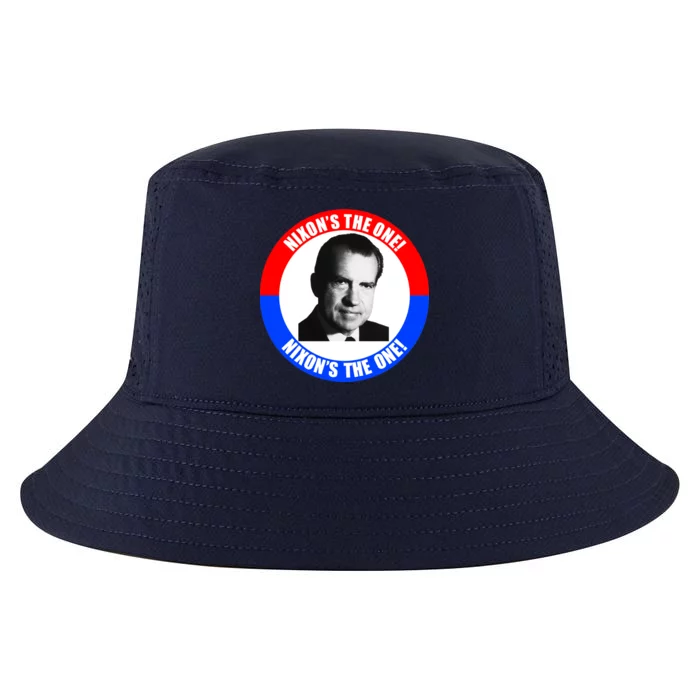 Retro Richard Nixon Nixon's The One Presidential Campaign Cool Comfort Performance Bucket Hat