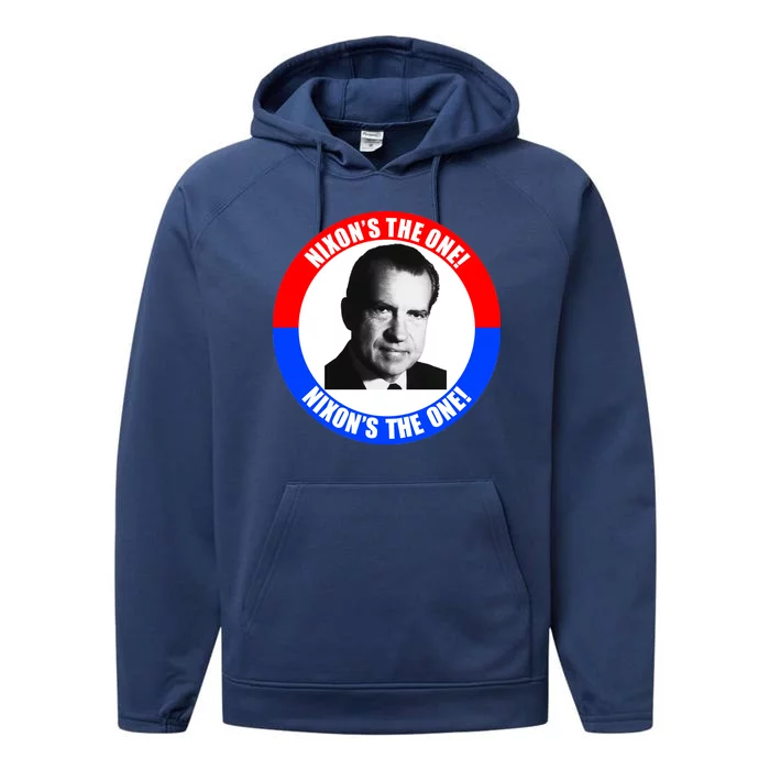 Retro Richard Nixon Nixon's The One Presidential Campaign Performance Fleece Hoodie