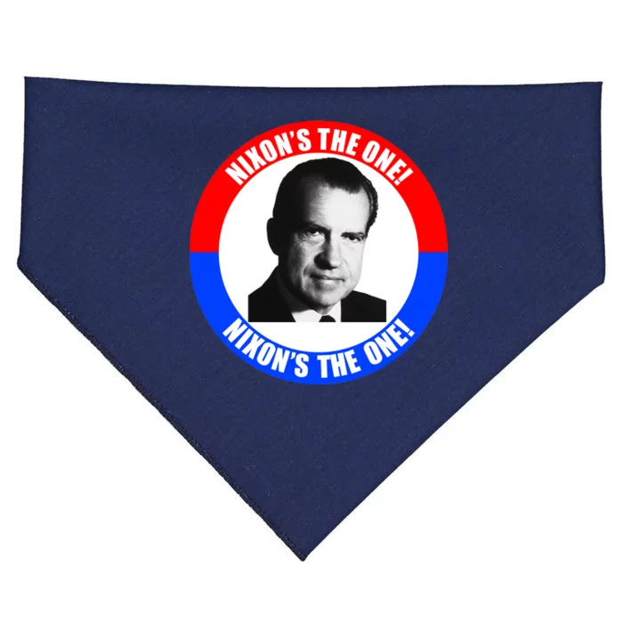 Retro Richard Nixon Nixon's The One Presidential Campaign USA-Made Doggie Bandana