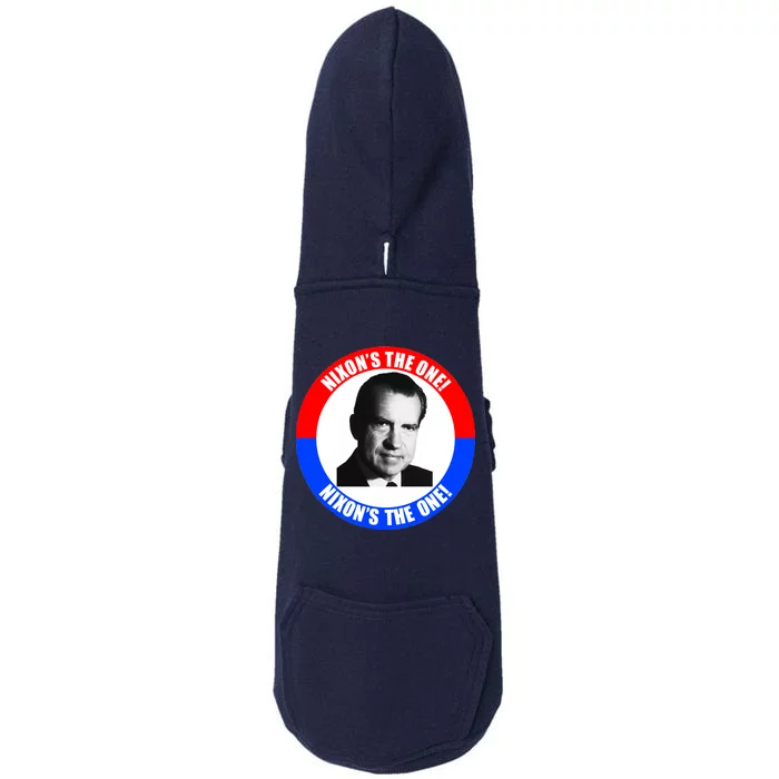 Retro Richard Nixon Nixon's The One Presidential Campaign Doggie 3-End Fleece Hoodie