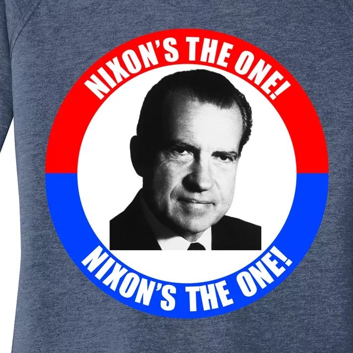 Retro Richard Nixon Nixon's The One Presidential Campaign Women's Perfect Tri Tunic Long Sleeve Shirt