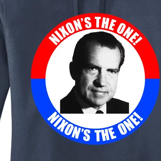 Retro Richard Nixon Nixon's The One Presidential Campaign Women's Pullover Hoodie