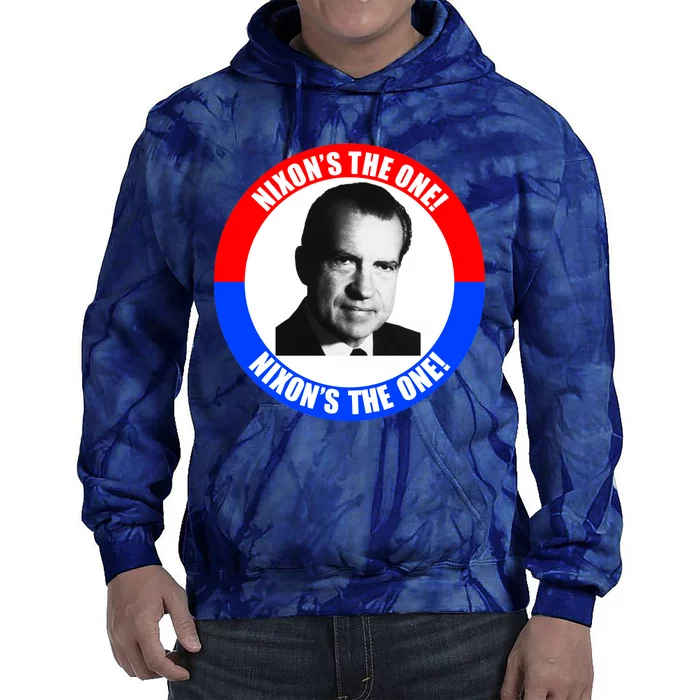 Retro Richard Nixon Nixon's The One Presidential Campaign Tie Dye Hoodie