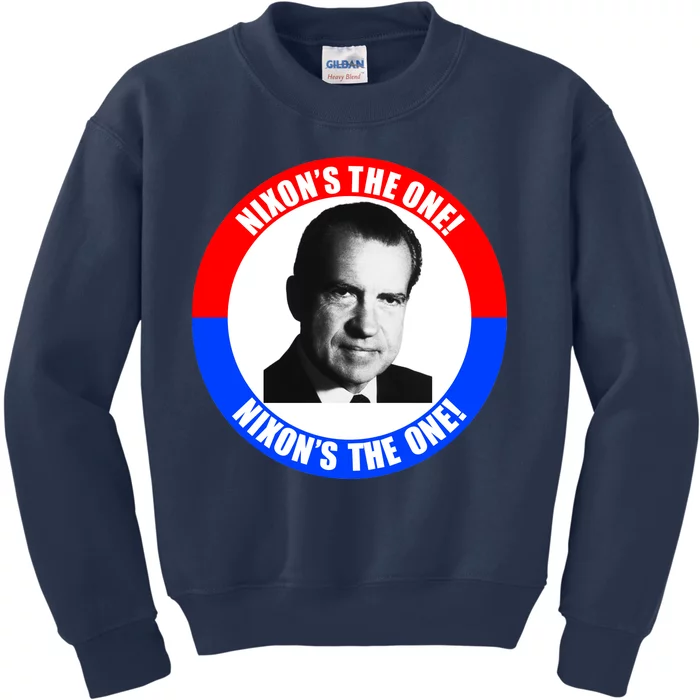 Retro Richard Nixon Nixon's The One Presidential Campaign Kids Sweatshirt