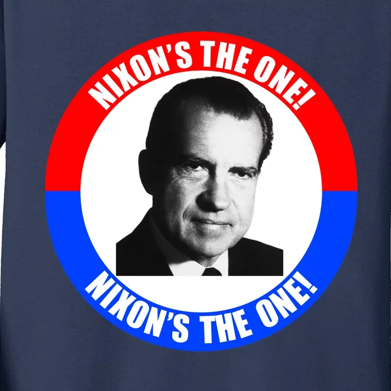 Retro Richard Nixon Nixon's The One Presidential Campaign Kids Long Sleeve Shirt