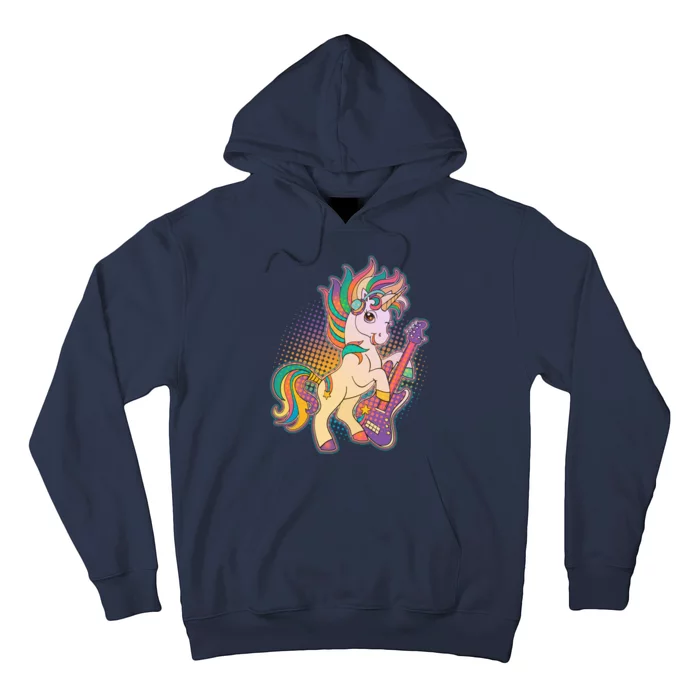 Retro Rocker Rainbow Unicorn Hoodie