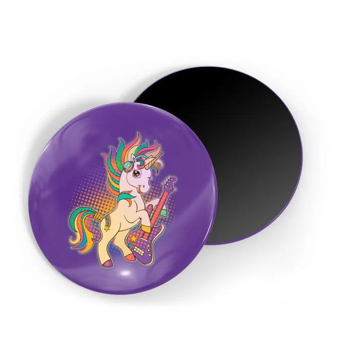 Retro Rocker Rainbow Unicorn Magnet