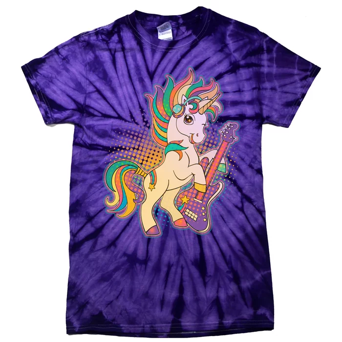 Retro Rocker Rainbow Unicorn Tie-Dye T-Shirt