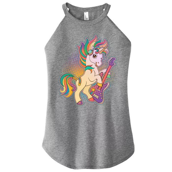 Retro Rocker Rainbow Unicorn Women’s Perfect Tri Rocker Tank