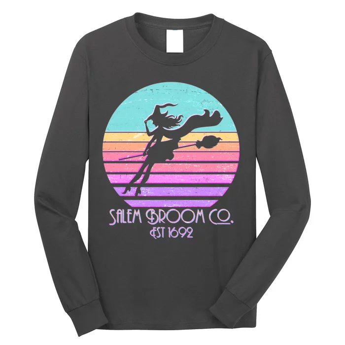 Retro Salem Broom Co. Est 1692 Halloween Long Sleeve Shirt