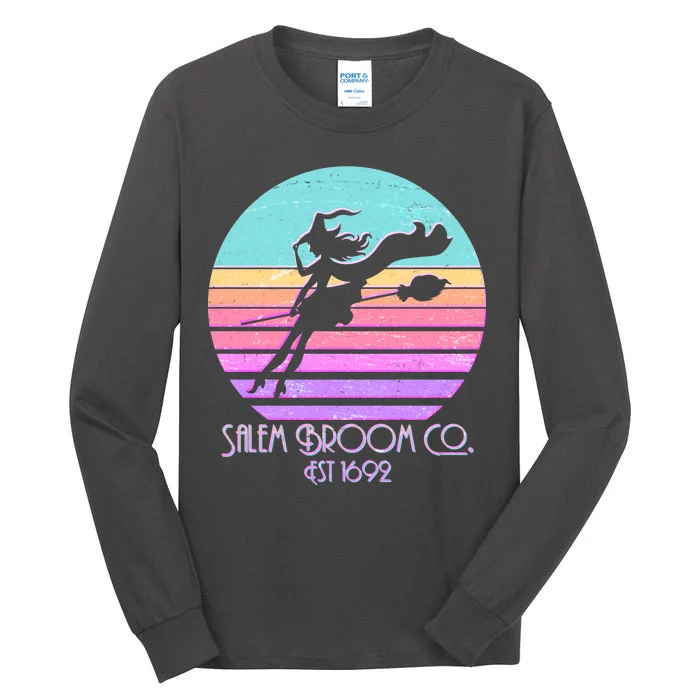 Retro Salem Broom Co. Est 1692 Halloween Tall Long Sleeve T-Shirt