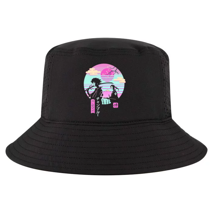 Retro Samurai Chillhop Anime Cool Comfort Performance Bucket Hat