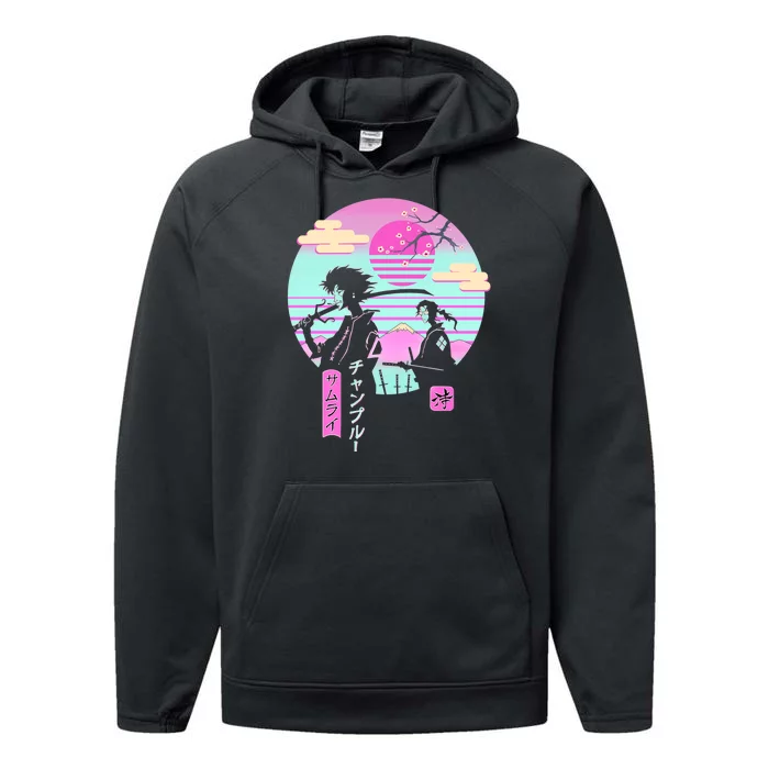 Retro Samurai Chillhop Anime Performance Fleece Hoodie