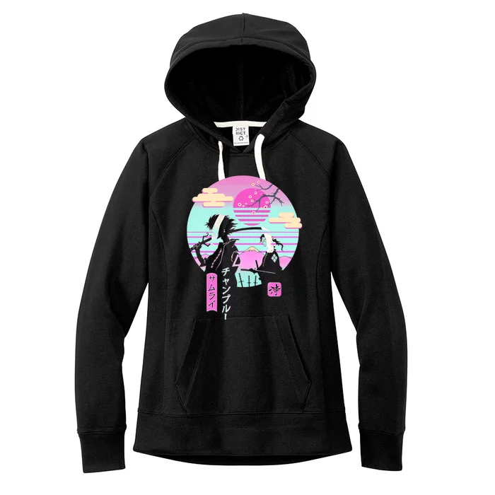 Retro Samurai Chillhop Anime Women's Fleece Hoodie