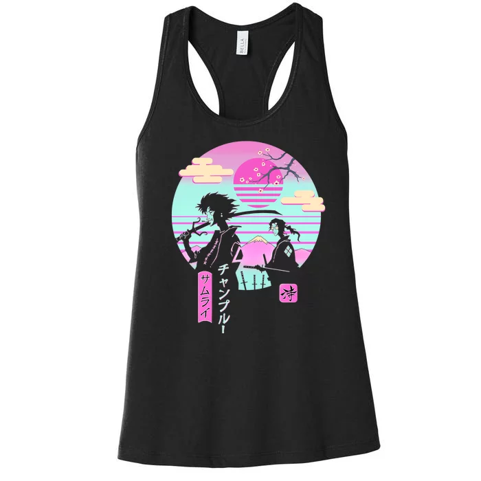 Retro Samurai Chillhop Anime Women's Racerback Tank