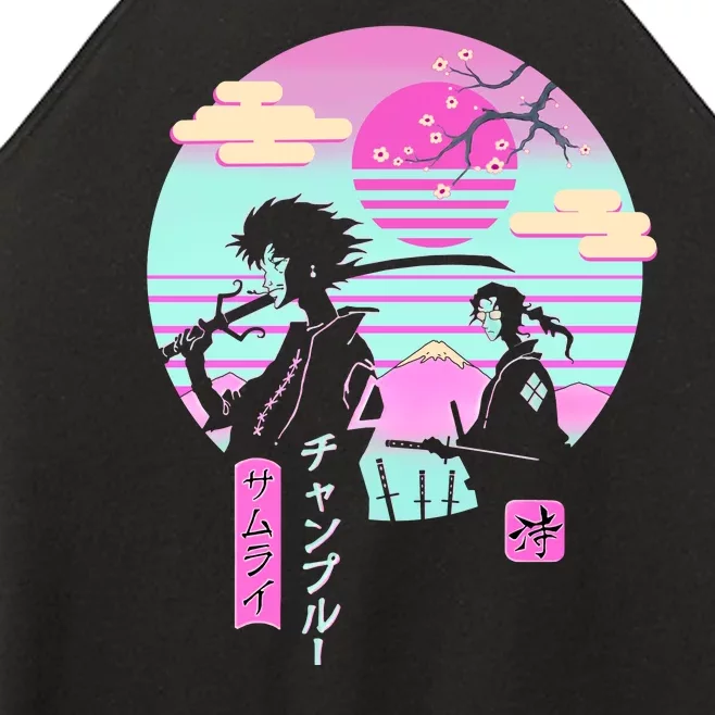 Retro Samurai Chillhop Anime Women’s Perfect Tri Rocker Tank