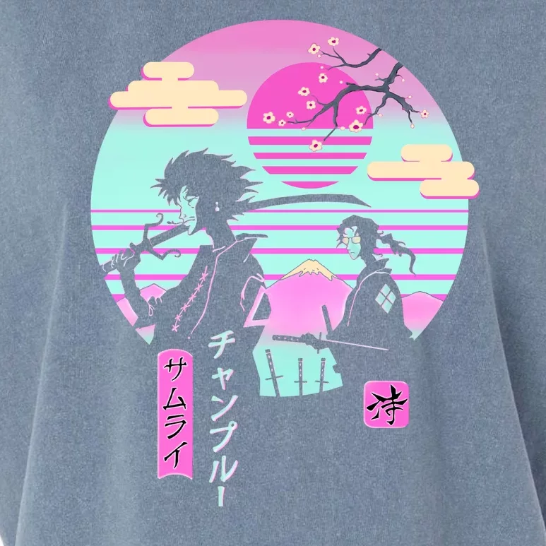 Retro Samurai Chillhop Anime Garment-Dyed Women's Muscle Tee