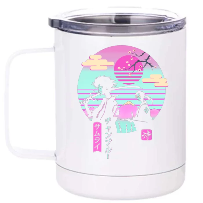 Retro Samurai Chillhop Anime Front & Back 12oz Stainless Steel Tumbler Cup