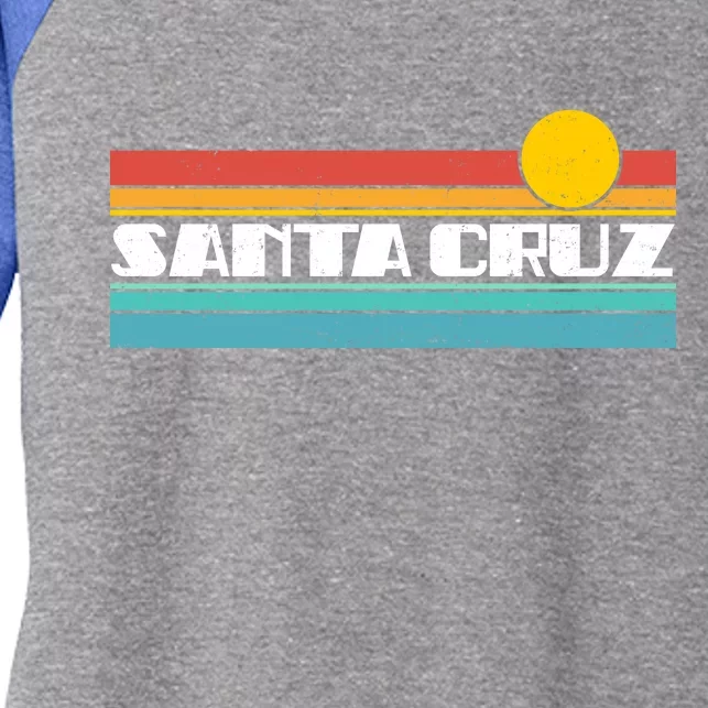 Retro Santa Cruz Strip Logo Women's Tri-Blend 3/4-Sleeve Raglan Shirt