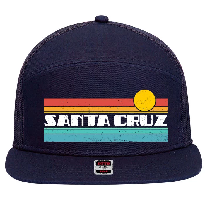 Retro Santa Cruz Strip Logo 7 Panel Mesh Trucker Snapback Hat