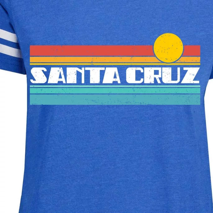 Retro Santa Cruz Strip Logo Enza Ladies Jersey Football T-Shirt