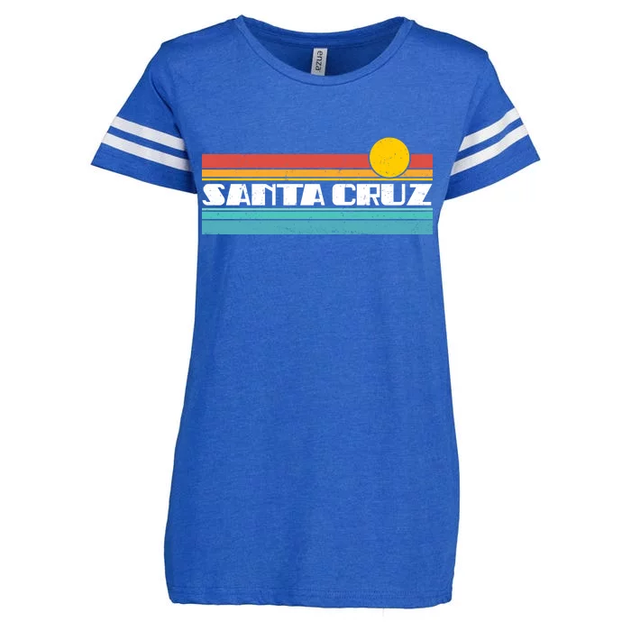 Retro Santa Cruz Strip Logo Enza Ladies Jersey Football T-Shirt