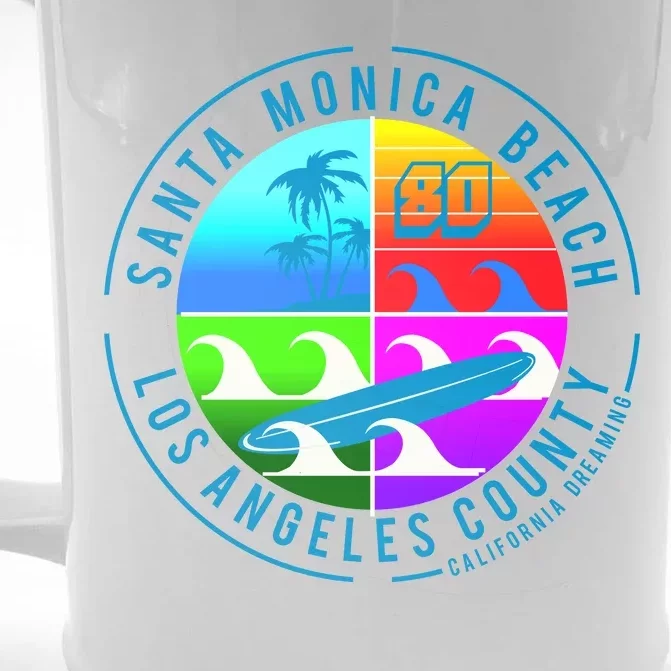 Retro Santa Monica Beach Front & Back Beer Stein