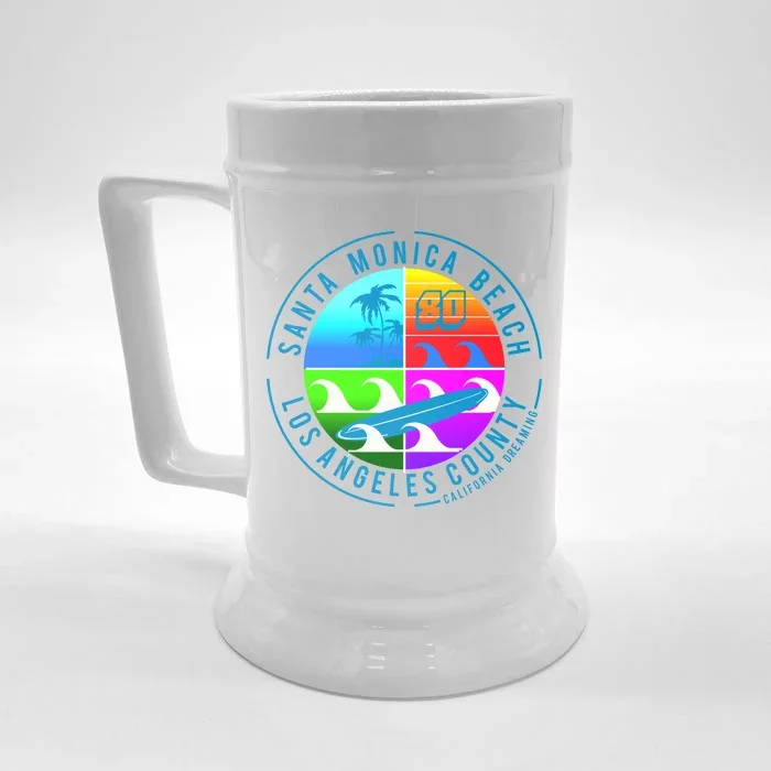 Retro Santa Monica Beach Front & Back Beer Stein