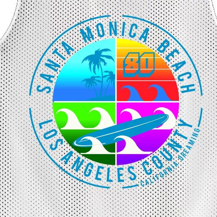 Retro Santa Monica Beach Mesh Reversible Basketball Jersey Tank