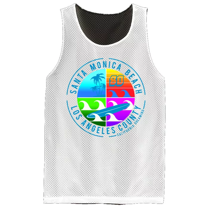 Retro Santa Monica Beach Mesh Reversible Basketball Jersey Tank