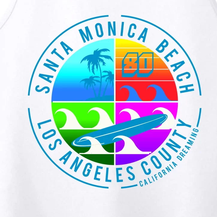 Retro Santa Monica Beach Performance Tank