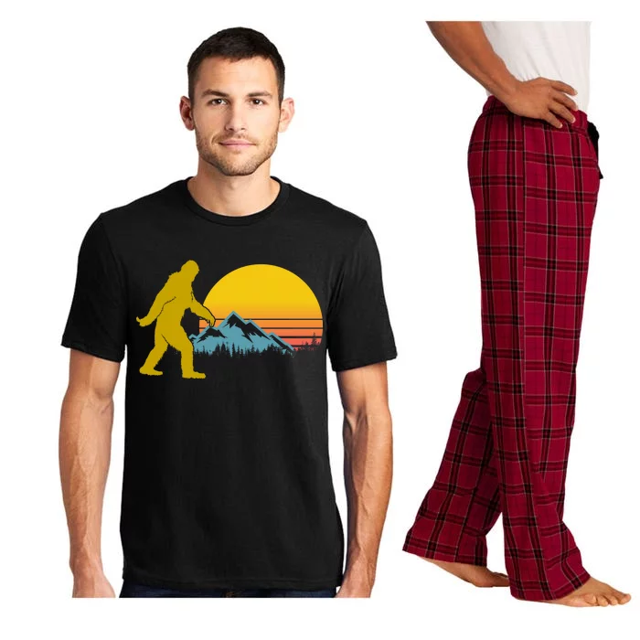 Retro Sasquatch Mountain Sunset Pajama Set