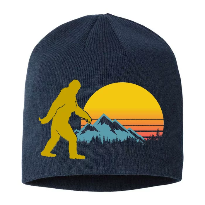 Retro Sasquatch Mountain Sunset 8 1/2in Sustainable Knit Beanie