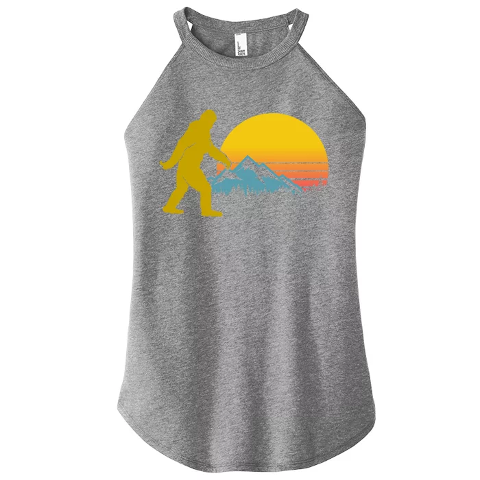 Retro Sasquatch Mountain Sunset Women’s Perfect Tri Rocker Tank