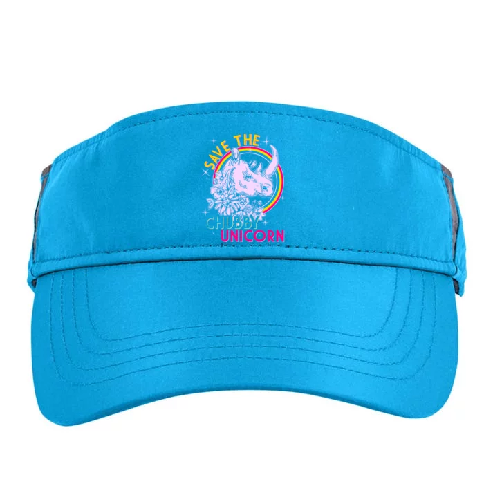 Retro Save the Chubby Unicorn Rhino Adult Drive Performance Visor