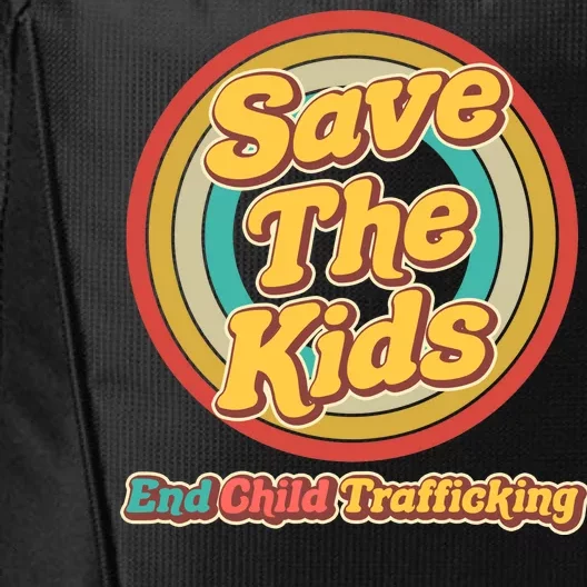 Retro Save The Kids End Child Trafficking City Backpack