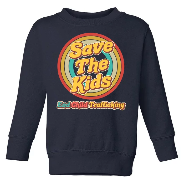 Retro Save The Kids End Child Trafficking Toddler Sweatshirt