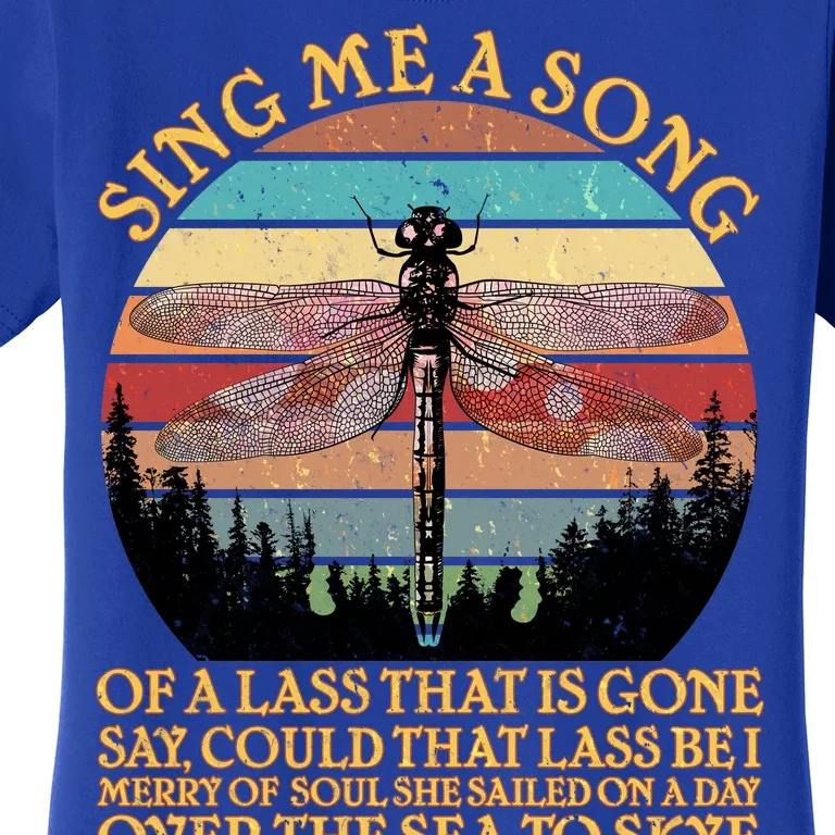 Retro Say Me A Song Dragonfly Sunset Women's T-Shirt